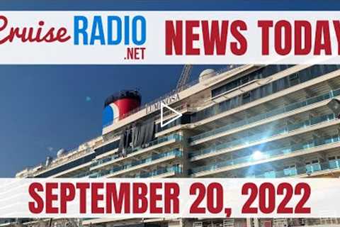 Cruise News Today — September 20, 2022: Ship Breaks Free During Bad Wind Storm, New Carnival Funnel