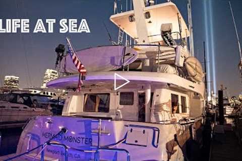 WHY WE LIVE ON A BOAT? #45 Nordhavn 55 mermaid monster, and my 9/11 story