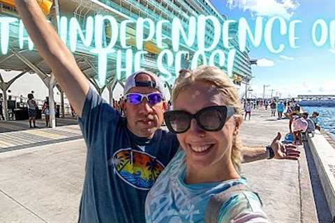 OUR FIRST CRUISE (Sail Away Party + FULL Ship Tour on Royal Caribbean''''s Independence of the Seas)