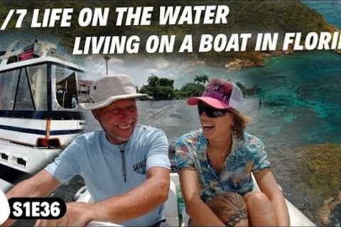 Living on a Boat in Florida BOAT LIFE ON THE WATER: Living in the Marina Liveaboard Motor Yacht