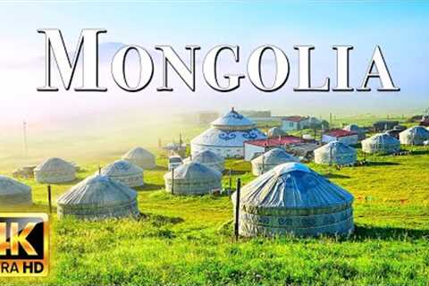 FLYING OVER MONGOLIA 4K Video UHD - Relaxation Film With Beautiful Relaxing Music To Travel On TV