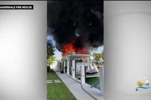 Fire damages luxury yacht in Fort Lauderdale