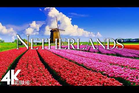 FLYING OVER NETHERLANDS (4K Video UHD) - Scenic Relaxation Film With Inspiring Music