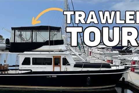 TRAWLER TOUR! | 1981 Californian: Perfect STARTER Liveaboard Yacht!