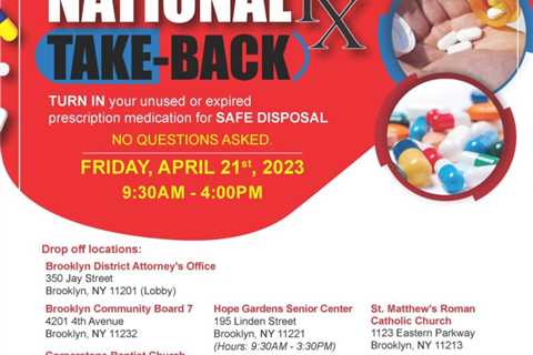 District Attorney Eric Gonzalez Announces Prescription Drug Take Back Initiative