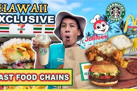 MASSIVE Hawaii Fast Food Chain Tour! Best of 7-Eleven, McDonald''s, Jollibee, Hawaii Exclusive Items