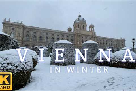 Winter Walk in Vienna || Vienna Walking in the Snowfall 4K UHD