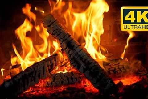 🔥 Crackling Fireplace 4K (12 HOURS). Burning Fireplace & Crackling Fire Sounds. Fire 4K Ultra..