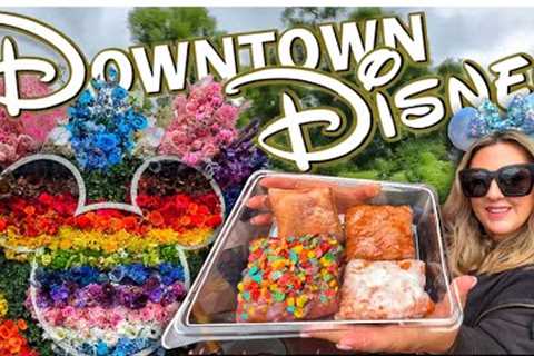 DOWNTOWN DISNEY UPDATE! Tons of Construction, the BEST Beignets, Pride, Merch Search Shopping & ..