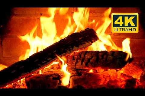 🔥 Cozy Fireplace 4K (12 HOURS). Fireplace Ambience with Crackling Fire Sounds. Zen video!