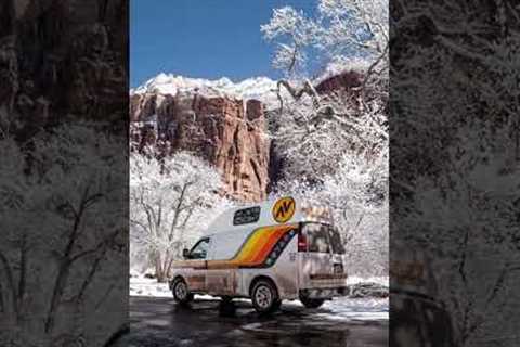 USA Winter Road Trip!🚐❄️ #shorts #winter #roadtrip #travel #usa #snow #vanlife #travellersautobarn