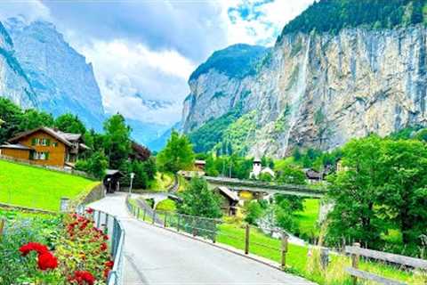 🇨🇭Lauterbrunnen Switzerland Village Tour | Valley of 72 Waterfalls