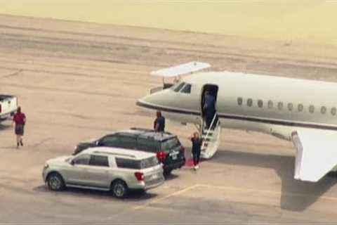 Taylor Swift''s plane arrives in Denver