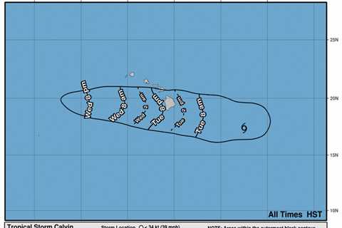 Tropical Storm Calvin 390 miles from Hilo, bringing wind, rain, possible flooding to Big Island..