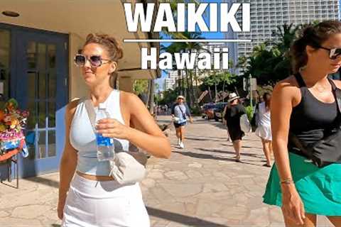 HAWAII PEOPLE | Waikiki Beach Walk and Shopping Area - July 2023