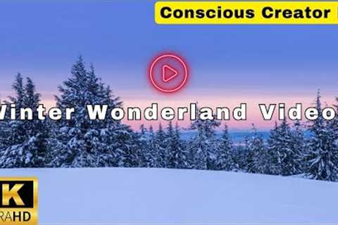 1 HOURS 4K: Winter Wonderland, Ambient 4K Winter Relaxation Film + Relaxing piano Music