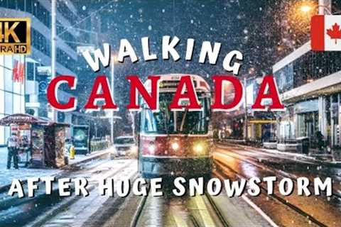 Walking Toronto''s Snowy Streets - Canada Winter Wonderland [4K Ultra HDR/60fps]
