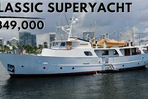 $349,000 1963 FAIRMILES 82'' Classic Affordable Liveaboard Superyacht Tour