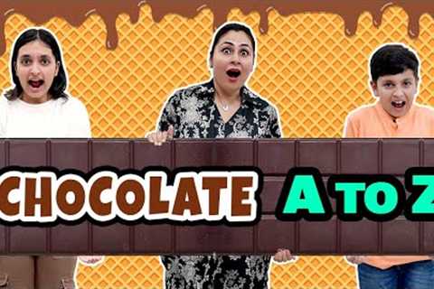 CHOCOLATE A2Z | Family Comedy Eating Challenge | Guess the Chocolates | Aayu and Pihu Show