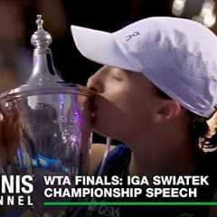Iga Swiatek Ecstatic In Victory; WTA Finals Champion Speech