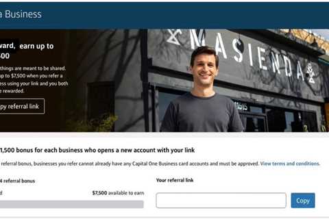 Refer businesses to Capital One and earn up to $1,500 per referral