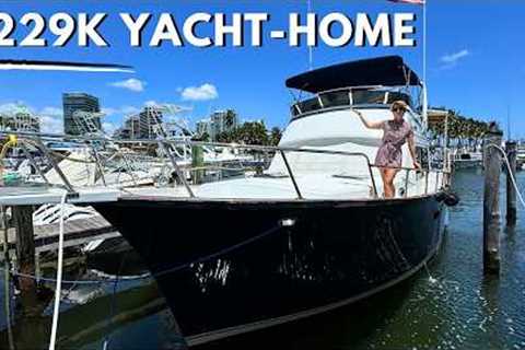 $229,000 Classic Yacht Tour / CanNOT afford a house on the Water? You Can Live aboard This!